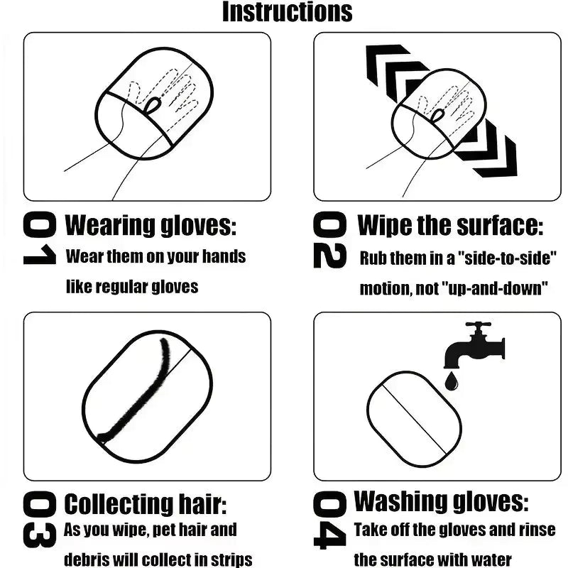 Pet Hair Removal Glove – Multi-Surface Pet Fur Remover