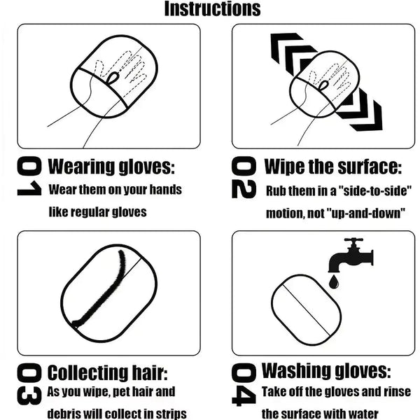 Pet Hair Removal Glove – Multi-Surface Pet Fur Remover
